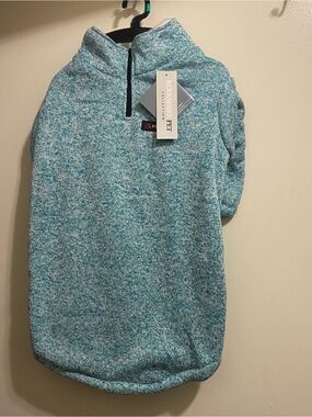Berkshire Pet Collection XL  Polartec Dog Sweater Fleece Teal White NWT New